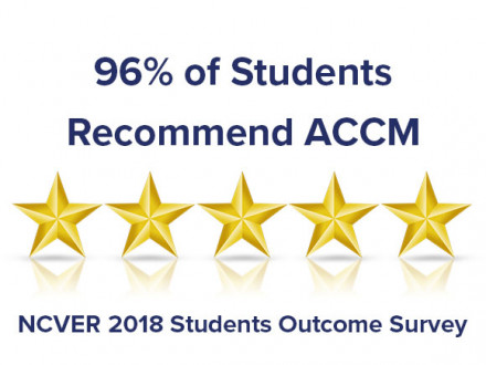 96 percent of students recommend accm